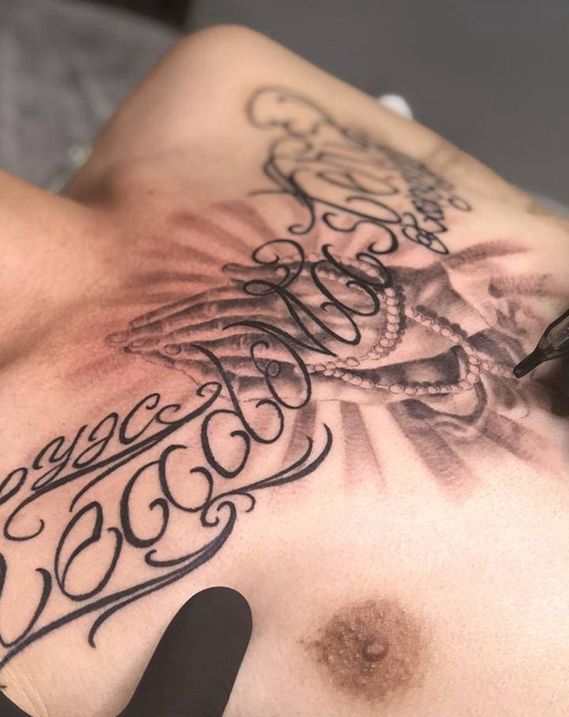 花体纹身图片_花体字纹身图案