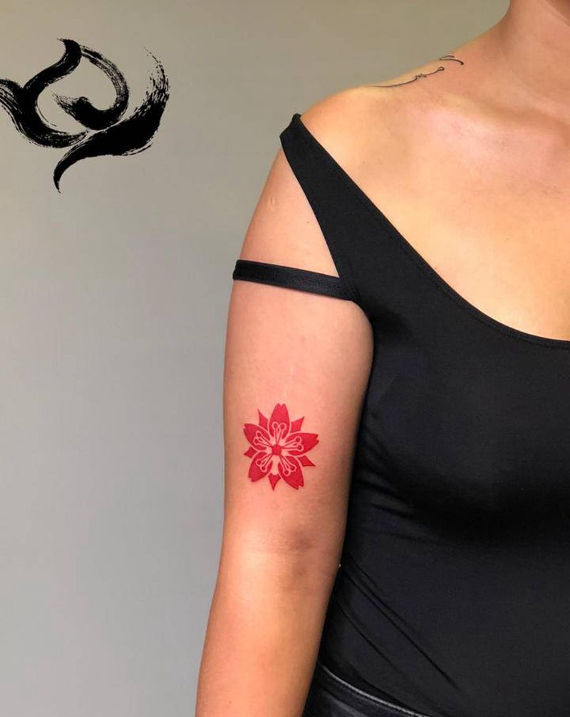 花纹身图片_几何纹身图案