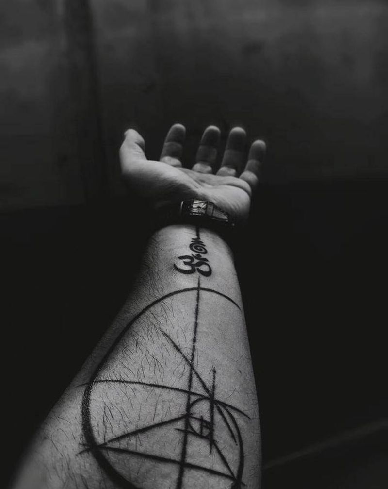 几何纹身图片_几何纹身图案