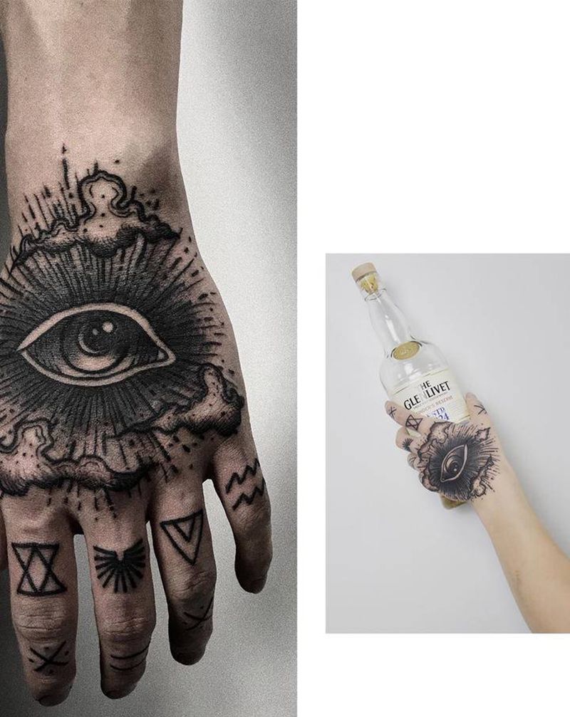 叁浪作品｜old school纹身图片_手部Old School纹身图案