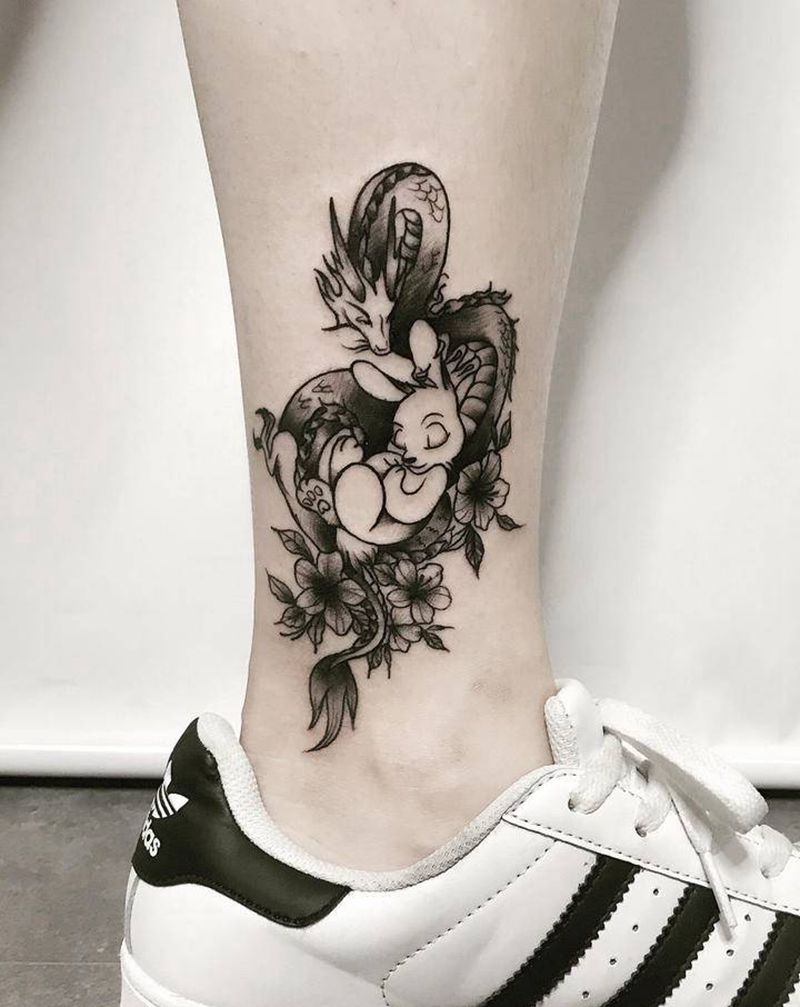 叁浪作品｜old school纹身图片_脚部Old School纹身图案