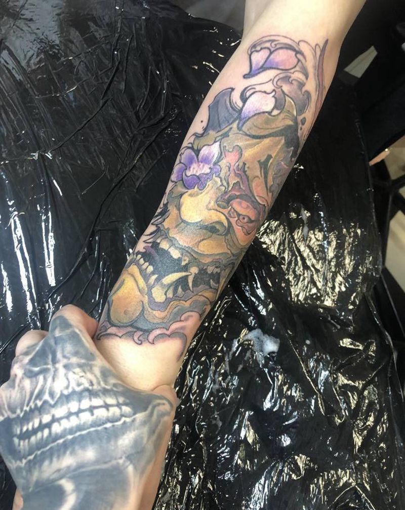 般若纹身图片_手部手臂New School新传统般若纹身图案