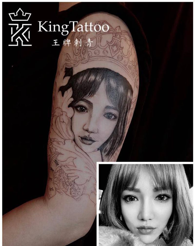 肖像写实，未完待续纹身图片_手臂欧美写实肖像纹身图案