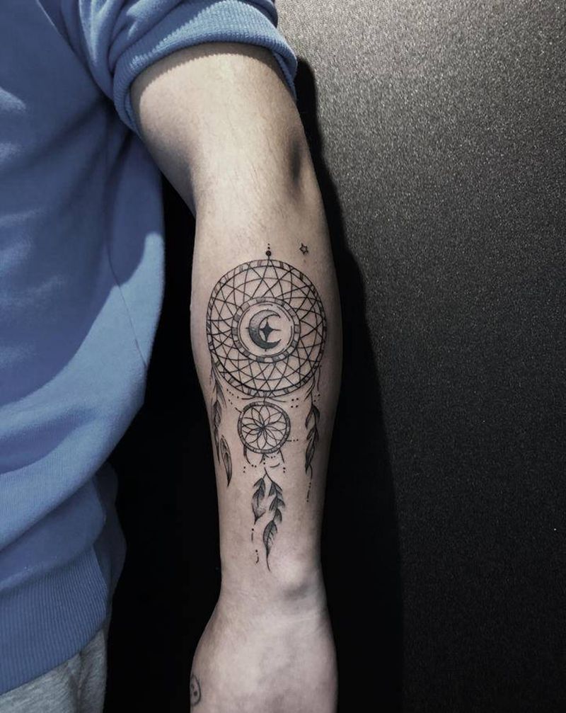 捕梦网纹身图片_手臂纹身图案