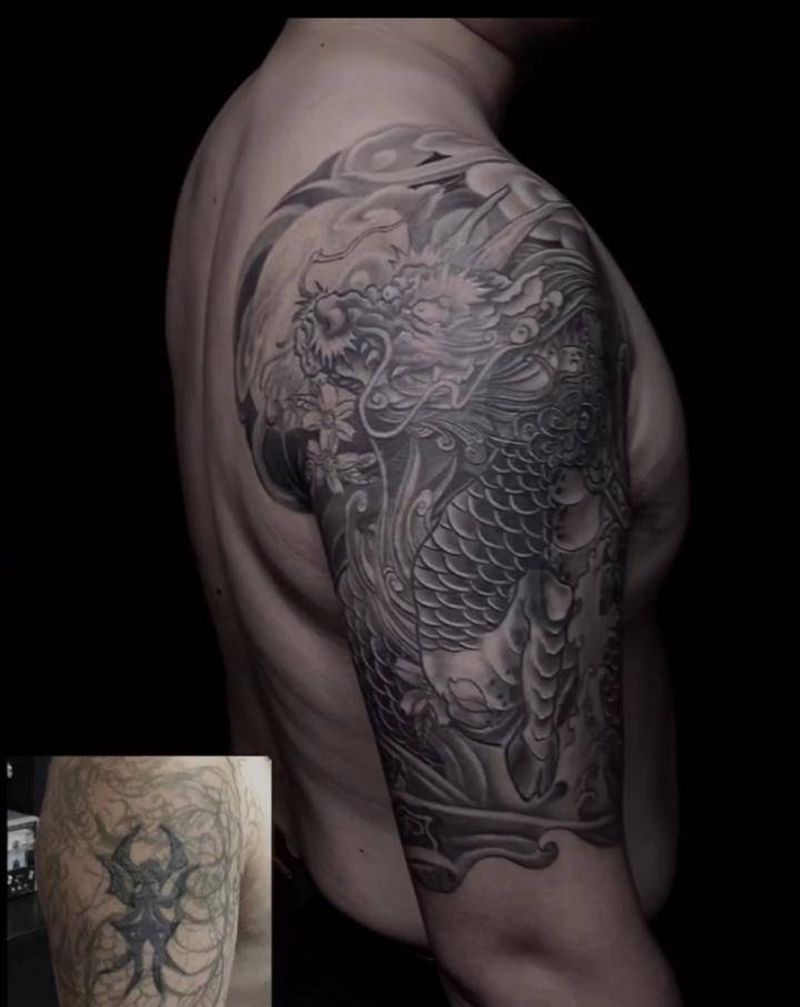 覆盖失败纹身纹身图片_手臂新传统纹身图案