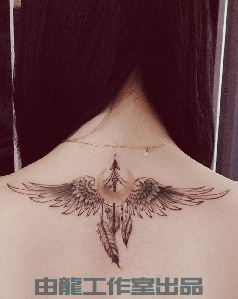 由龙小作品纹身图片_腹部肩部新传统纹身图案