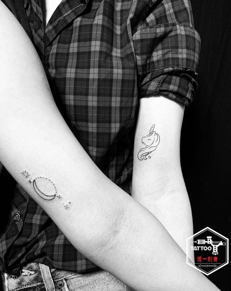 小清新纹身图片_手臂纹身图案