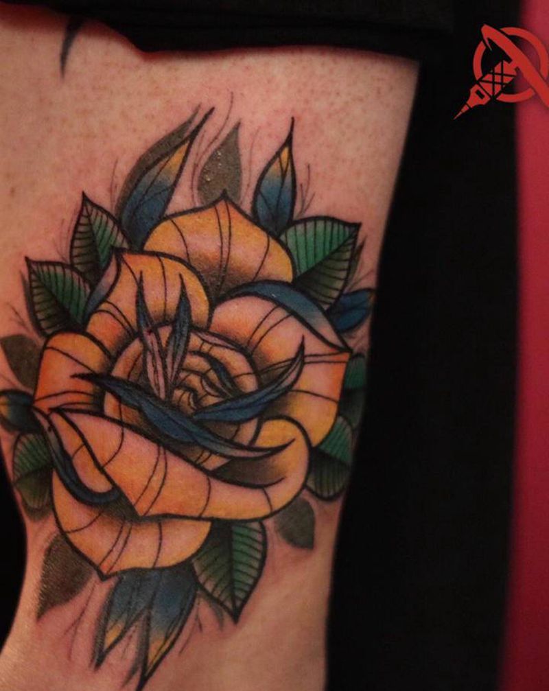 花纹身图片_New School纹身图案