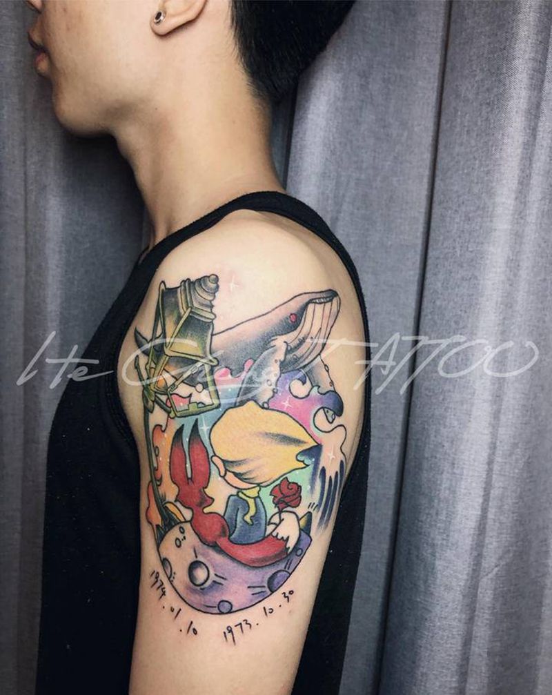 小王子纹身图片_手臂Old School小王子纹身图案