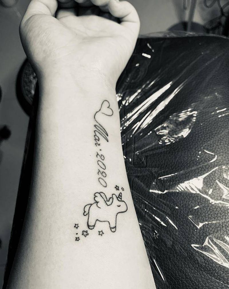 小清新纹身图片_手臂几何纹身图案