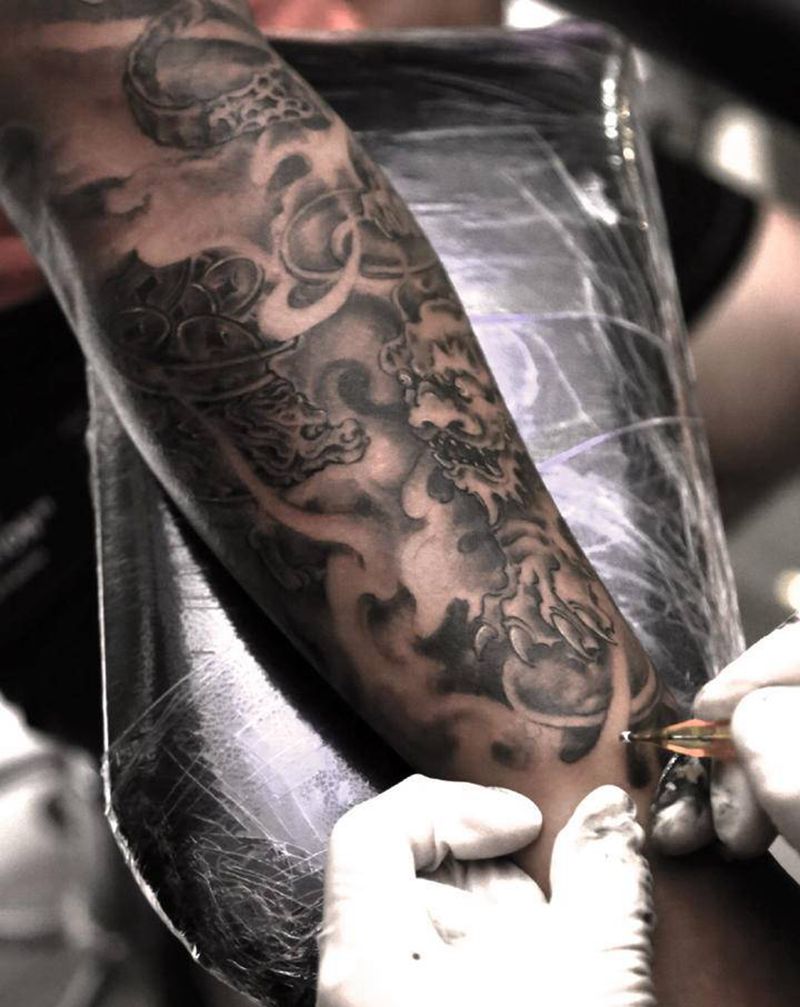 貔貅纹身图片_新传统纹身图案