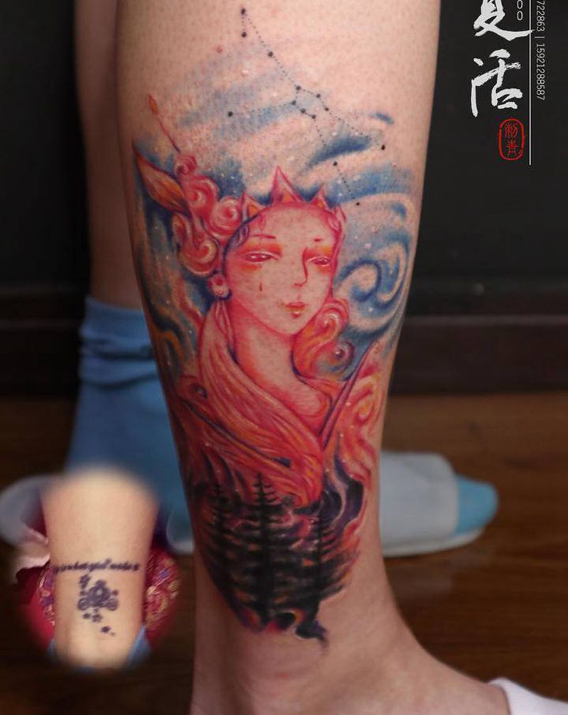 遮盖纹身图片_新传统欧美写实纹身图案