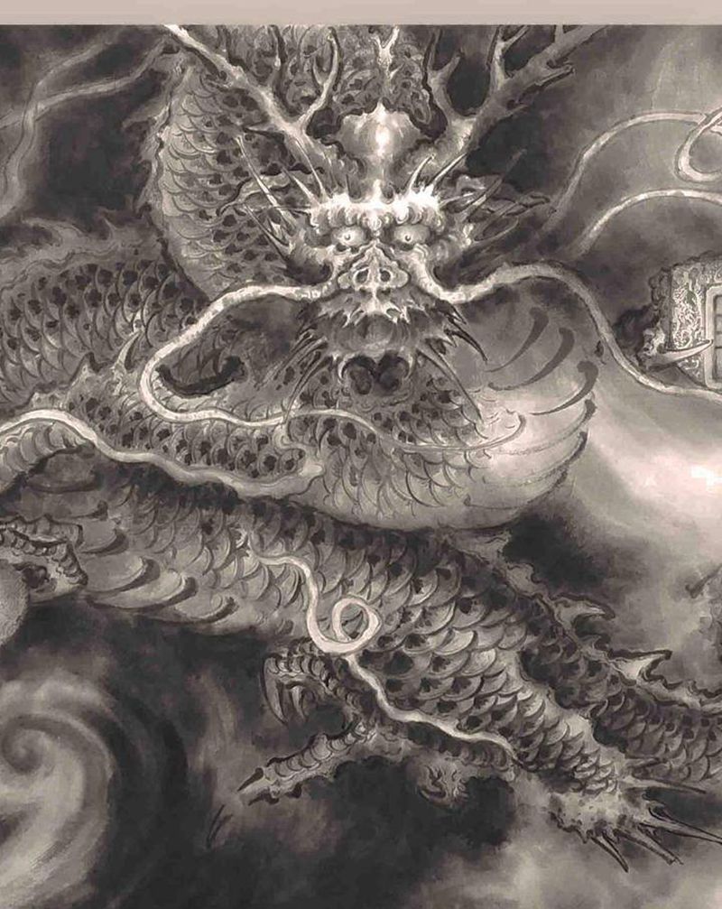 正龙图纹身图片_老传统纹身图案