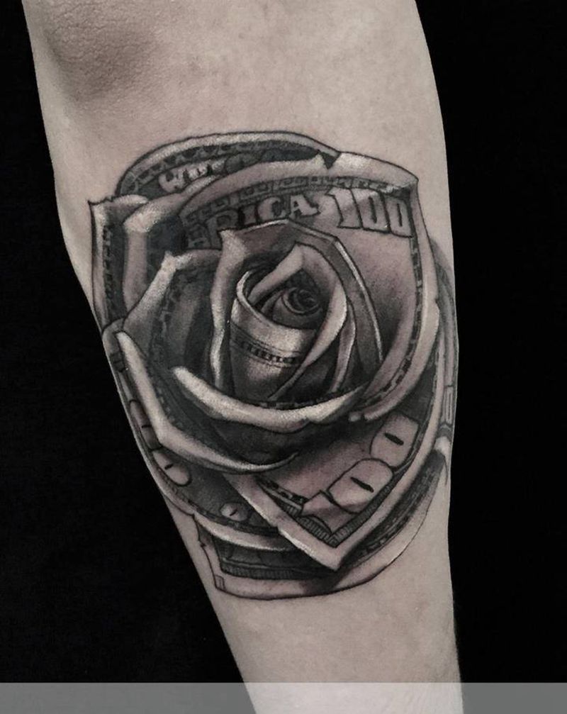 由龙工作室出品纹身图片_肩部手臂新传统欧美写实纹身图案