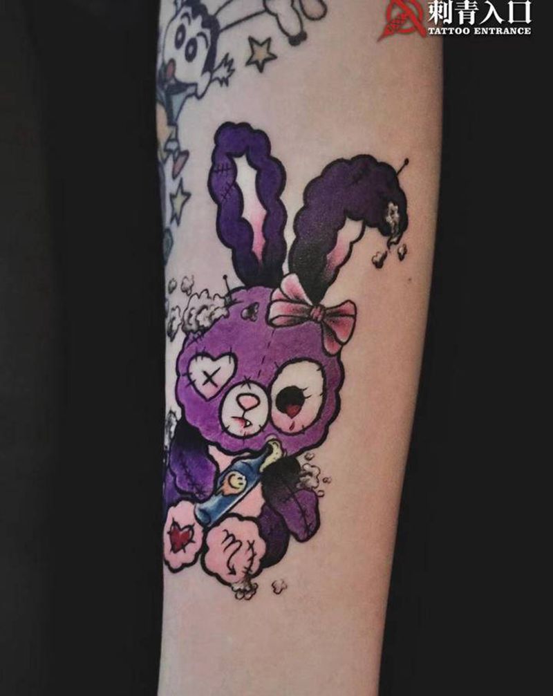 星戴露纹身图片_手臂New School星戴露纹身图案