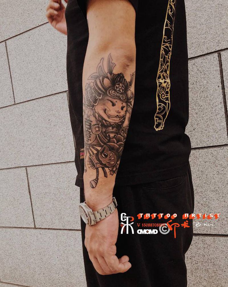 挣百亿纹身图片_手部新传统纹身图案