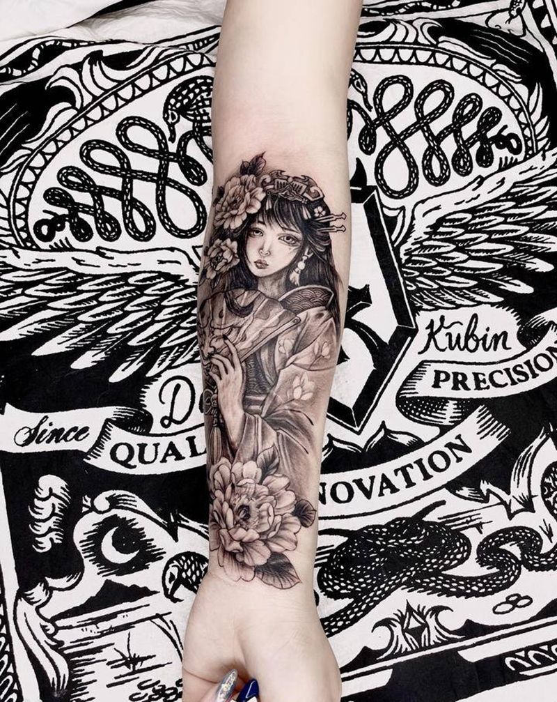 国风纹身图片_手臂新传统纹身图案