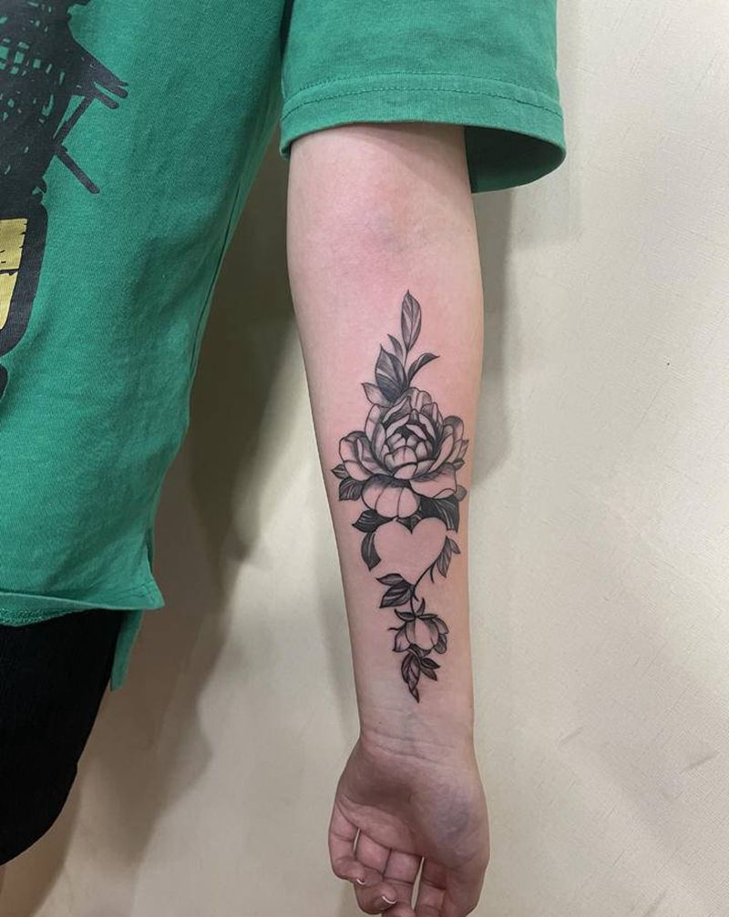 花纹身图片_手臂纹身图案