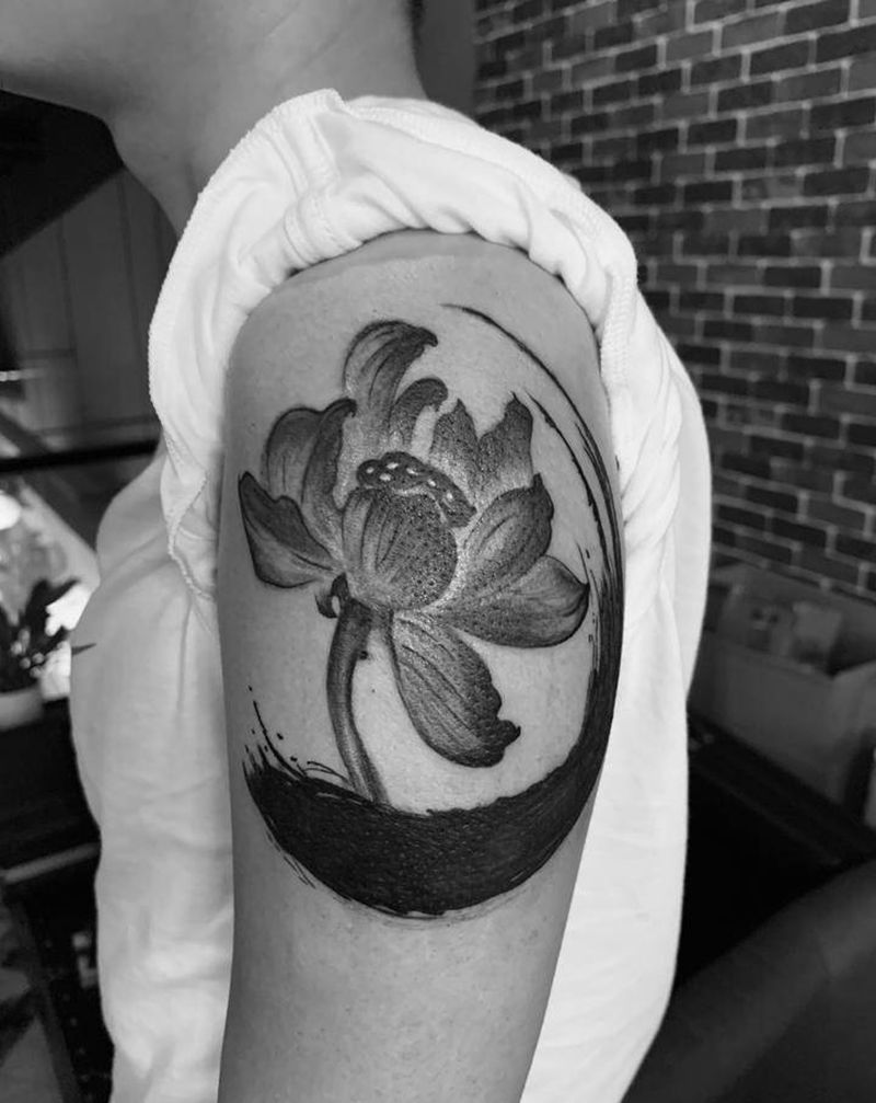 遮盖纹身图片_手臂水墨纹身图案