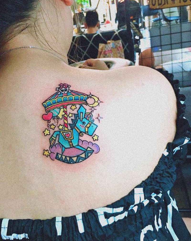 遮盖修改旧纹身—旧图非本人作品纹身图片_肩部背部纹身图案