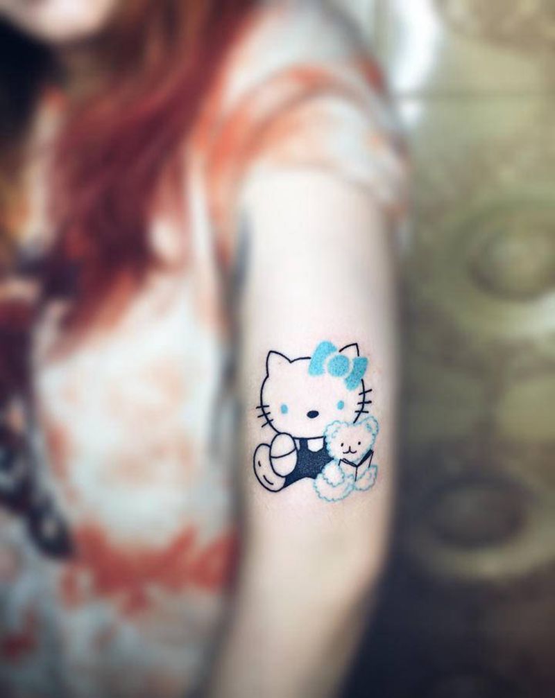 hello Kitty纹身图片_手臂纹身图案