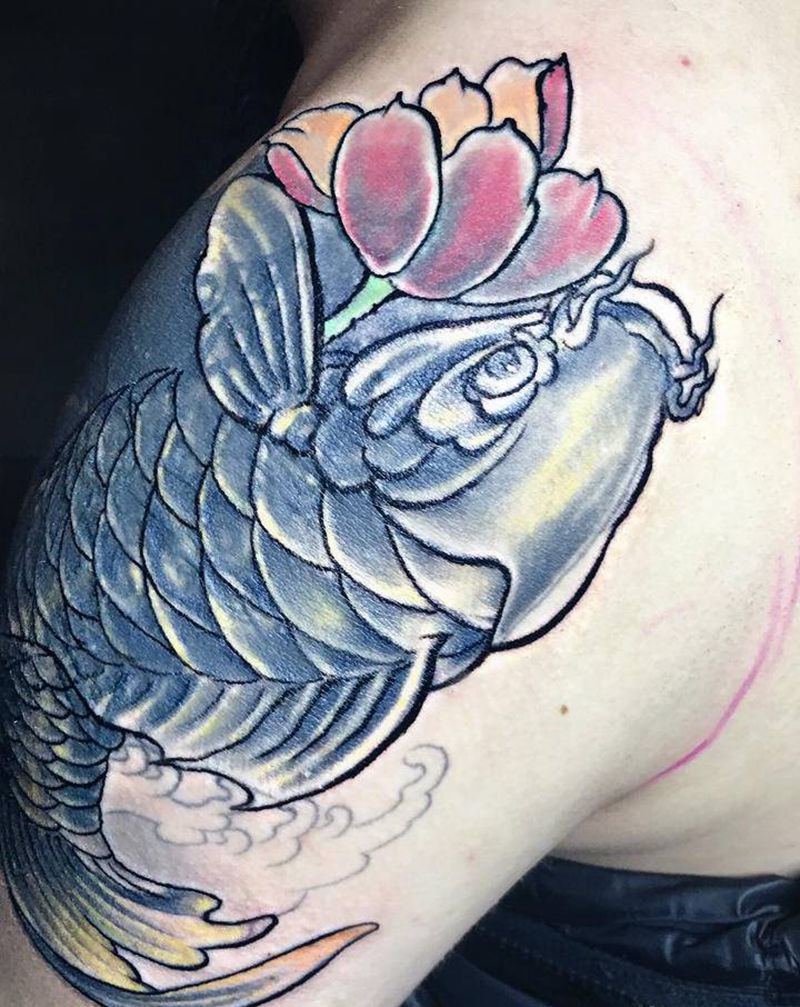 修改未完成（旧图非本人作品）纹身图片_肩部手臂纹身图案