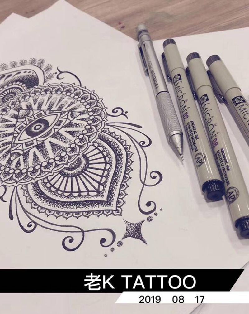 绘画练习-点刺图腾纹身图片_点刺纹身图案