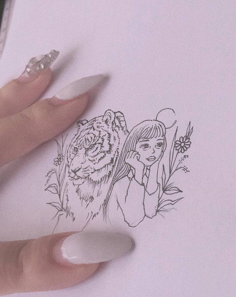 绘画练习-客人定稿纹身图片_手臂纹身图案