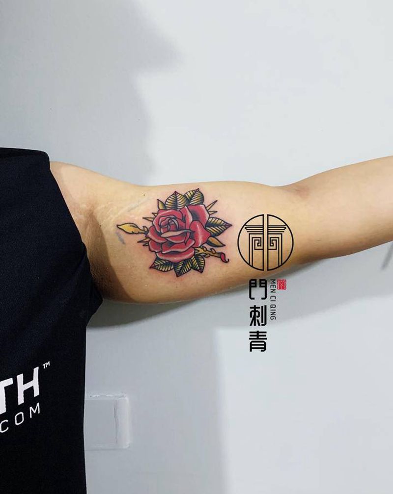 花纹身图片_手臂New School纹身图案