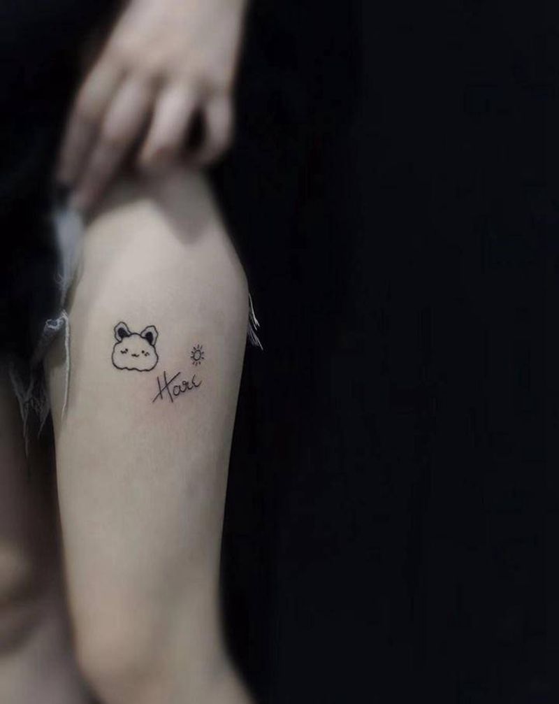 小清新纹身图片_腿部手臂纹身图案