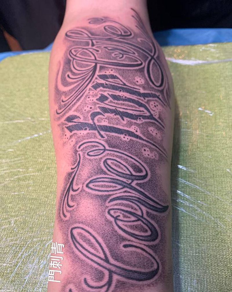 花体纹身图片_手部点刺纹身图案