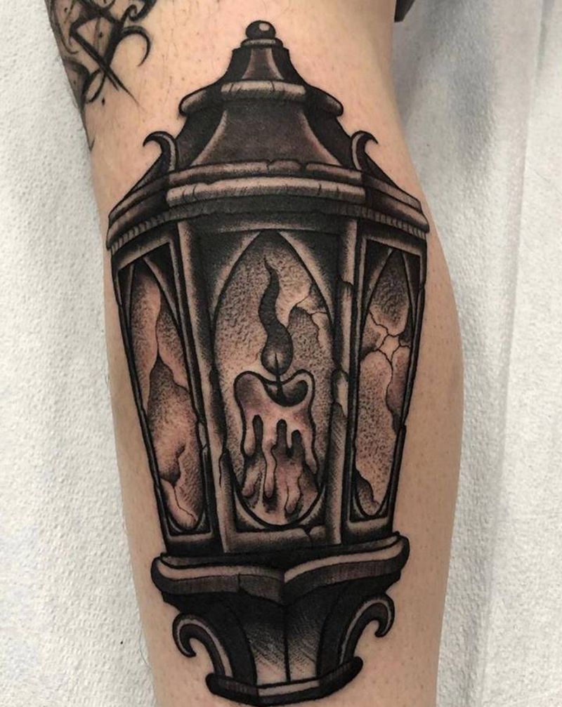 美式灯笼纹身图片_Old School灯笼纹身图案