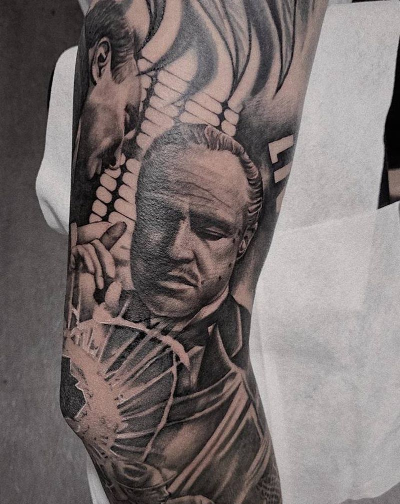 写实花臂纹身图片_手臂欧美写实纹身图案