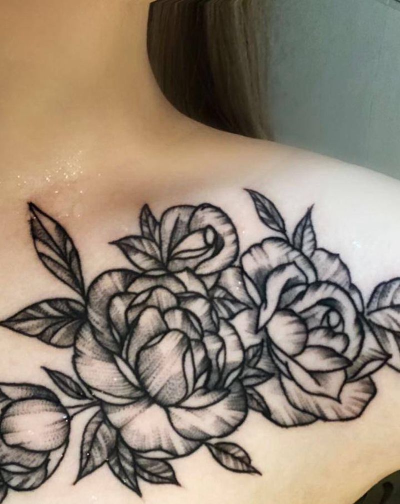 作品纹身图片_腿部手臂老传统水墨纹身图案