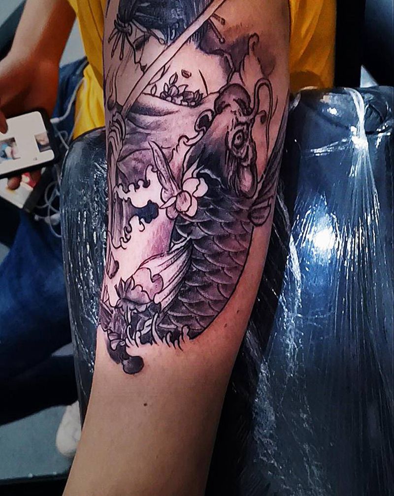 艺妓纹身图片_手臂新传统老传统纹身图案