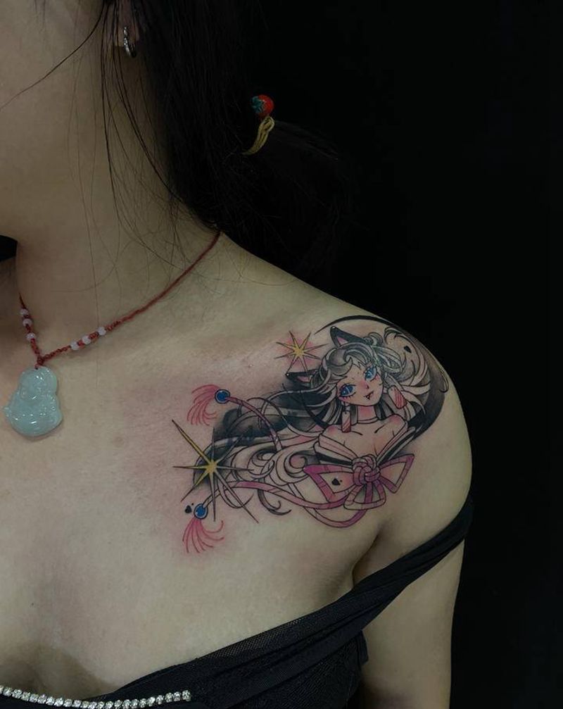 遮盖纹身图片_胸部纹身图案