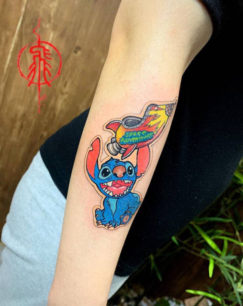 史迪仔纹身图片_手臂手部欧美写实Old School纹身图案