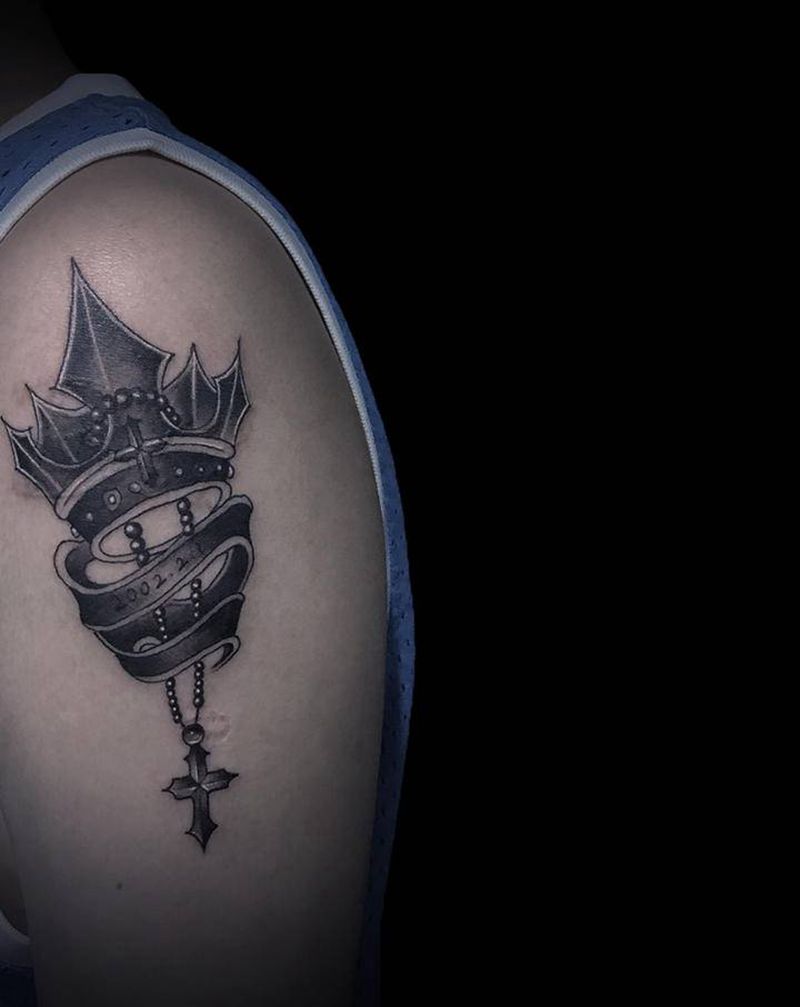 皇冠纹身图片_手臂纹身图案