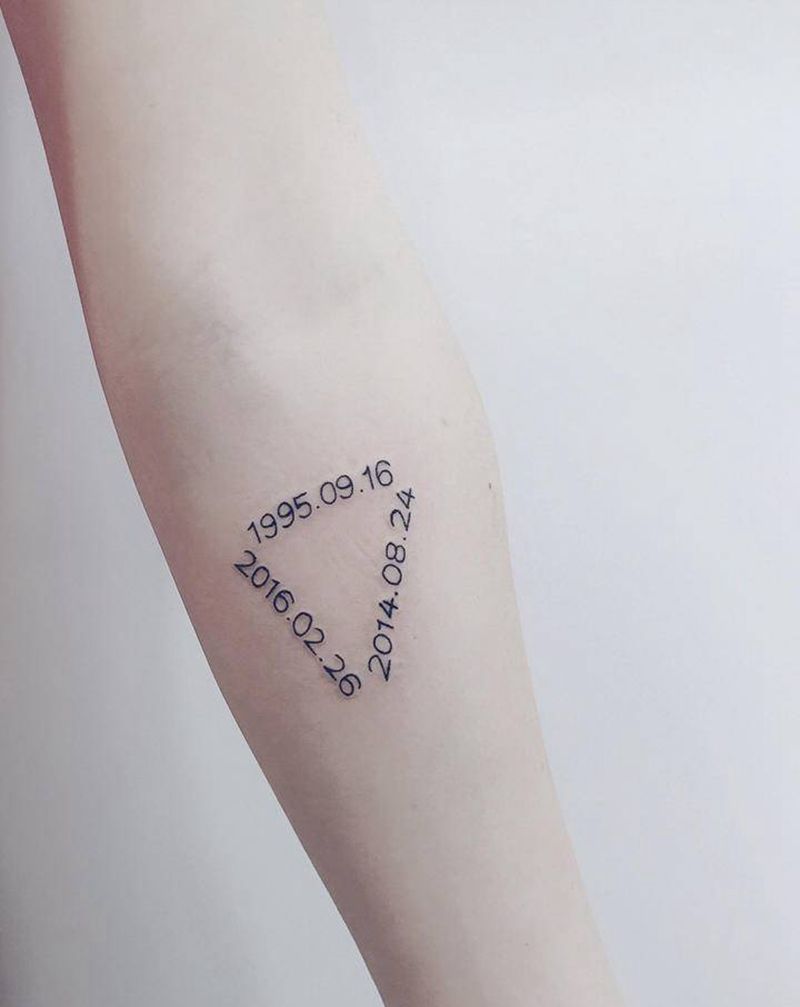 小清新纹身图片_手臂数字纹身图案