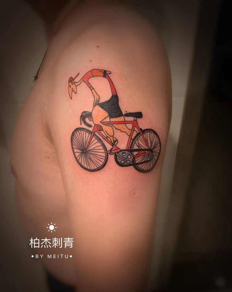 骑行者纹身图片_手臂New SchoolOld School纹身图案