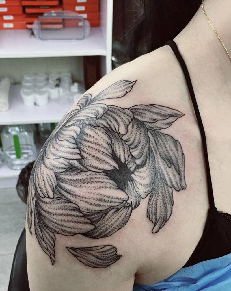 肩花.纹身图片_肩部纹身图案