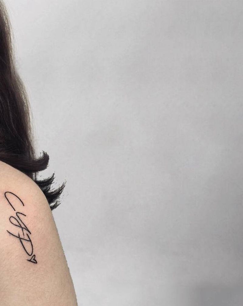 清新小英文纹身图片_肩部小清新英文纹身图案