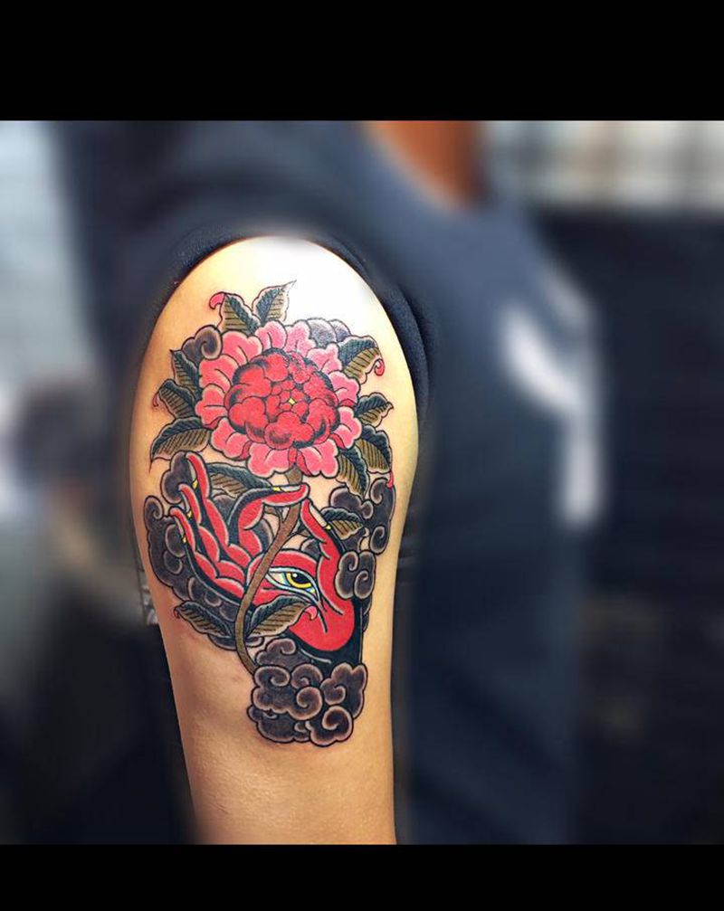 OS拼接纹身图片_手臂肩部Old School纹身图案