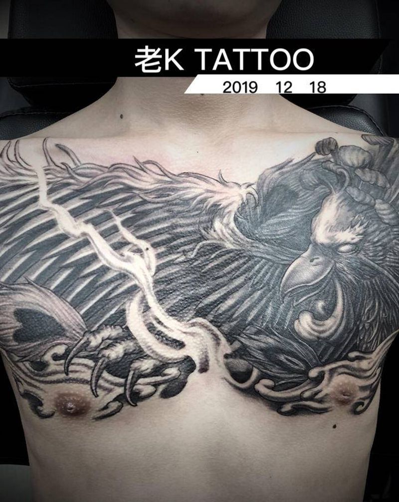 再见，前女友纹身图片_胸部欧美写实纹身图案