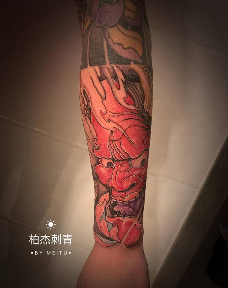 般若纹身图片_手臂新传统纹身图案