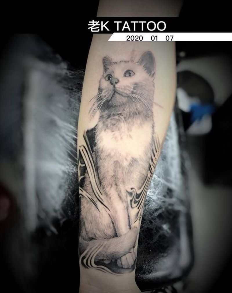 今日作业纹身图片_手臂欧美写实纹身图案