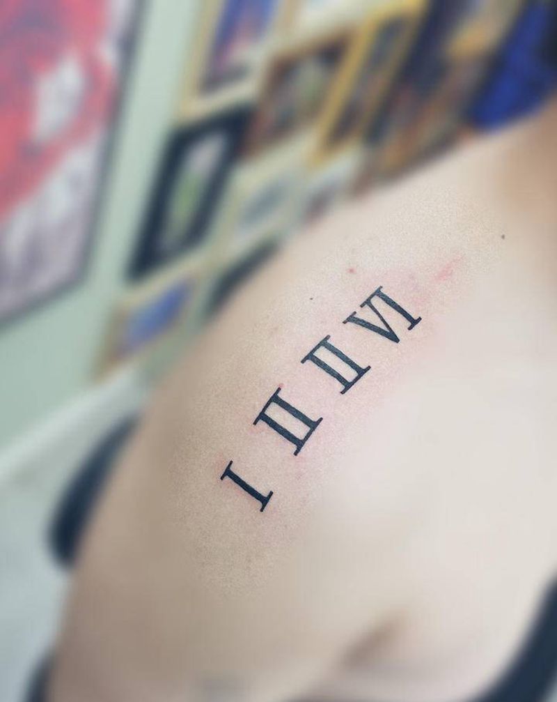 罗马数字纹身图片_肩部图腾纹身图案