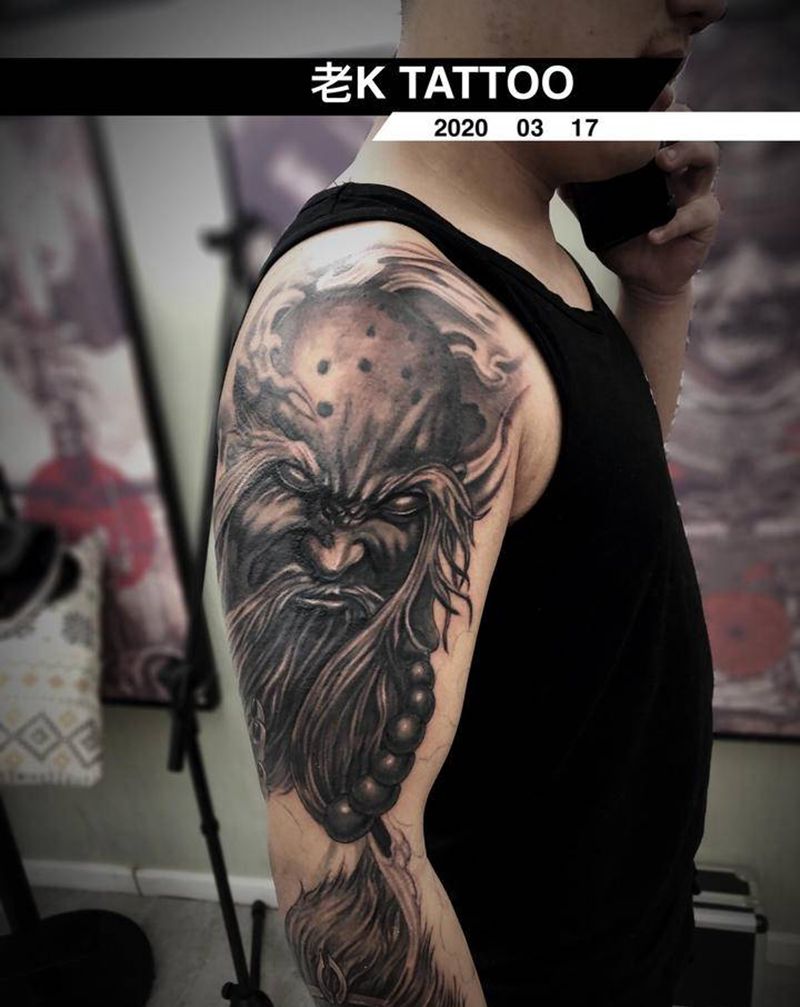 花臂遮盖 第二天纹身图片_手臂欧美写实新传统纹身图案