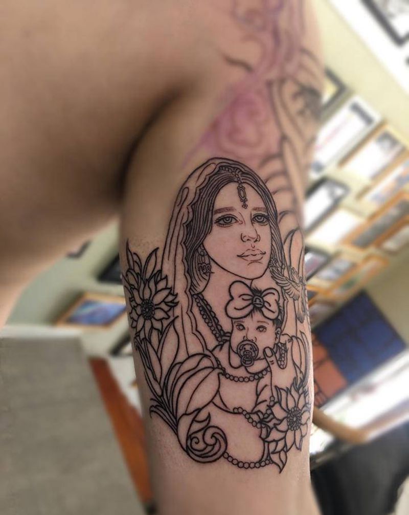 家人、设计客稿纹身图片_手臂纹身图案