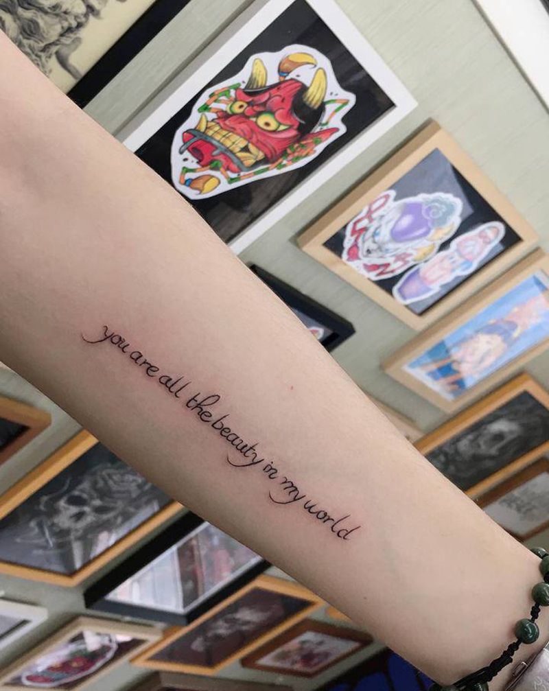 小英文纹身图片_手臂纹身图案